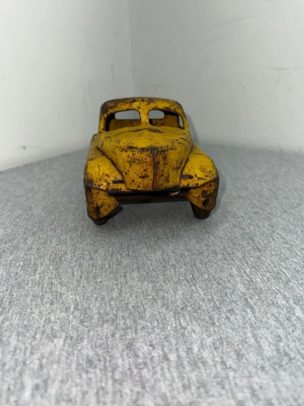 Vintage Buddy L Yellow Metal Toy‎ Dump Truck Distressed Patina 1950s Style